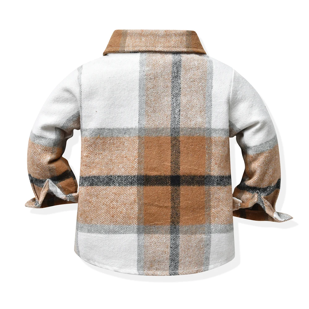 Top Trends: Top And Top Spring Autumn New Kids Boys Girls Casual Jacket Coats Children Long Sleeve Buttons Down Plaid Tops Toddler Outerwear Shoppable Styles - Image 3