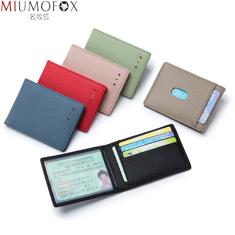 Top Trends: Genuine Leather Slim Car Driver's License Holder RFID Blocking ID Credit Card Cover Case Driving Documents Travel Pass Purse Shoppable Styles