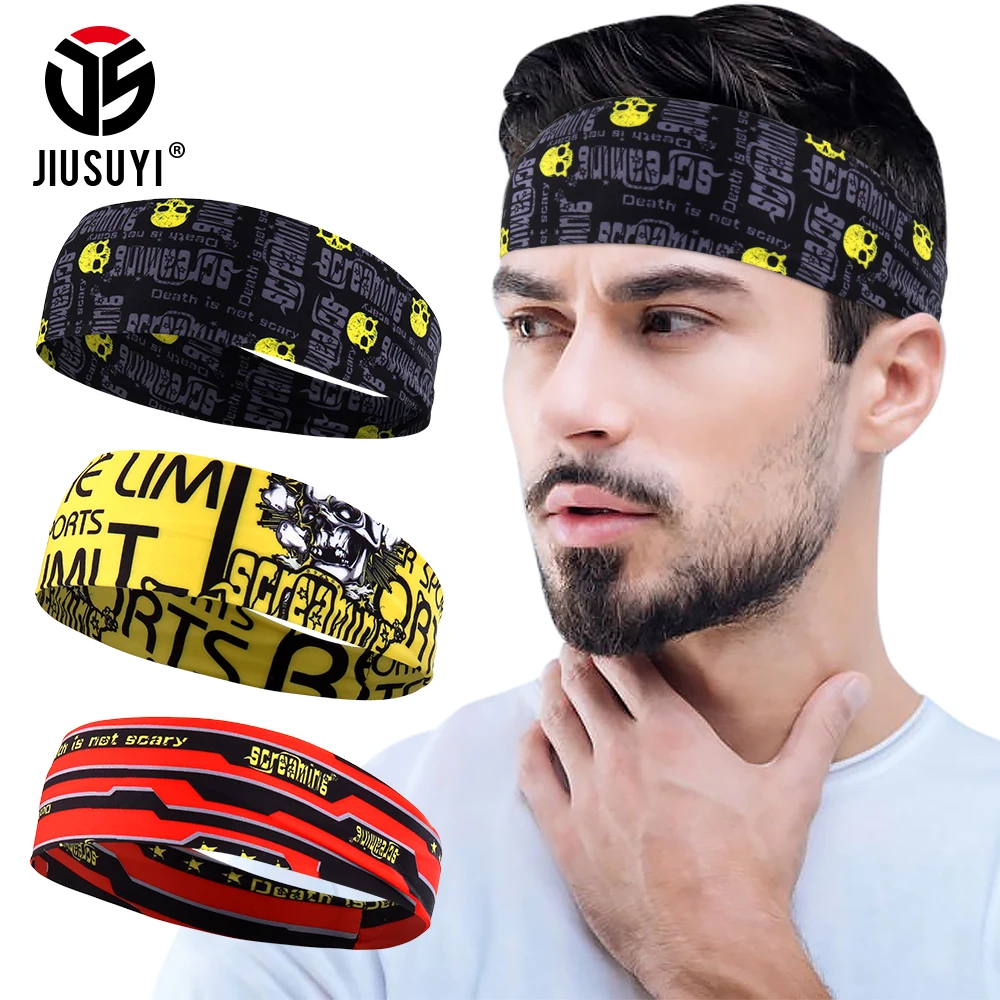 Top Trends: Men Women Sport Headband Skull Ghost Sweat Bandage Elastic Tennis Yoga Gym Headwear Fitness Running Sweatband Hair Accessories Shoppable Styles