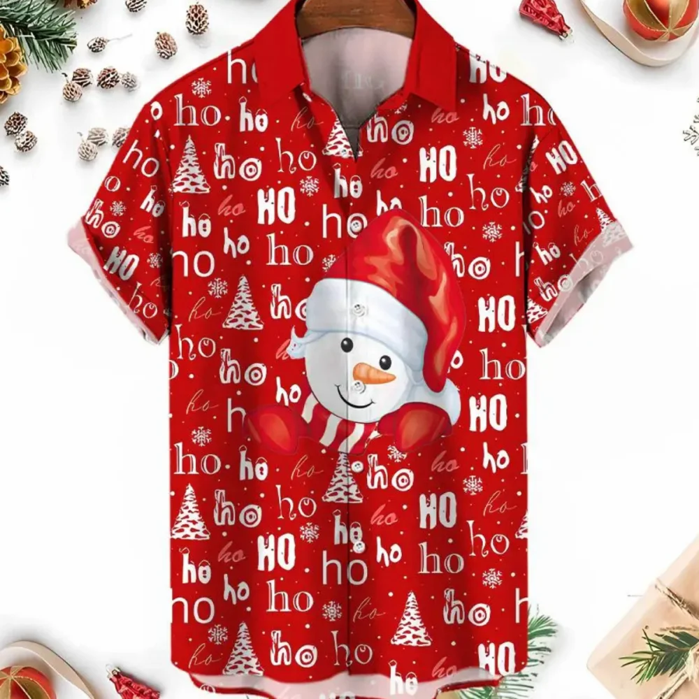 Top Trends: New Christmas Clothing Men's Shirt Short Sleeve Tops 3d Santa Claus Graphic Shirt Male And Women Oversized Apparel Shoppable Styles - Image 2