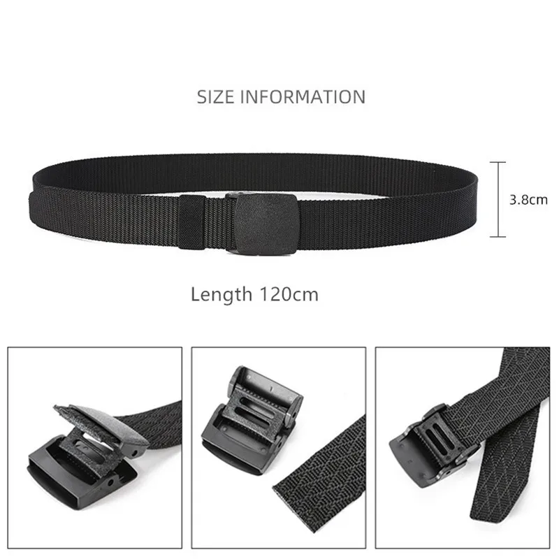 Top Trends: Military Men Belt 2023 Army Belts Adjustable Belt Men Outdoor Travel Tactical Waist Belt With Plastic Buckle For Pants 120cm Shoppable Styles - Image 6