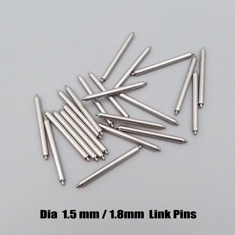 Top Trends: 10PCS No Support Spring Bar Dia 1.5mm / 1.8mm Watch Strap Link Pins Fits Width 12mm-26mm Watch Bracelet Stainless Steel Link Pin Shoppable Styles