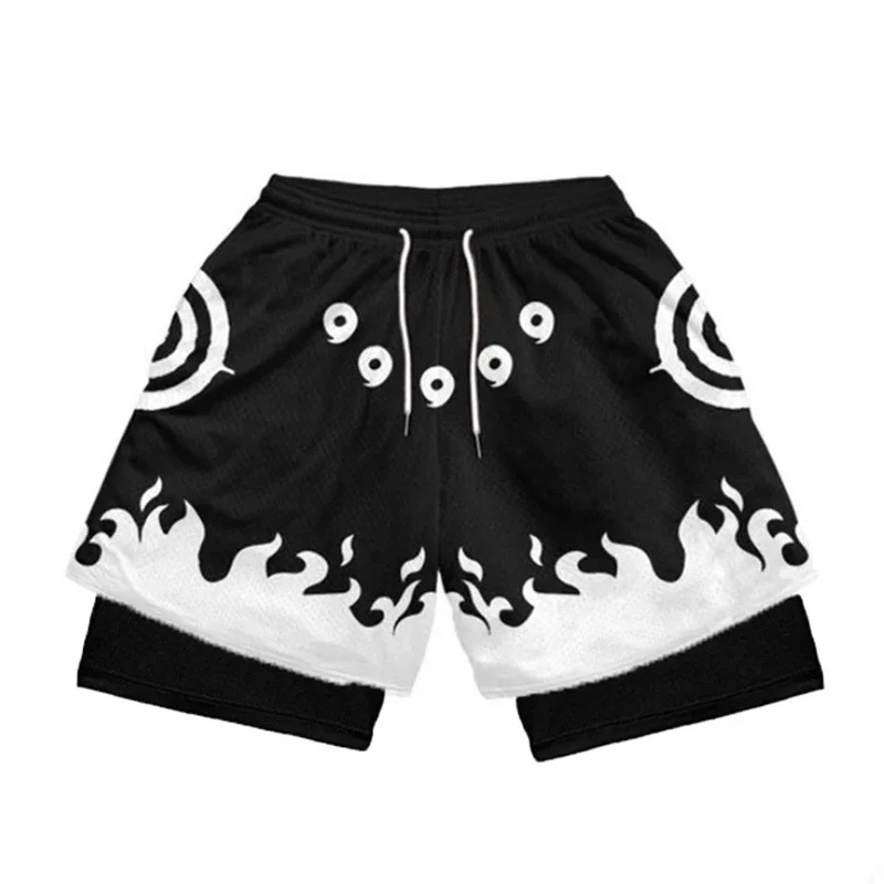 Top Trends: Anime 3D Printing Performance Shorts Men 2 In 1 Training Gym Shorts Fitness Jogging Basketball Summer Sports Workout Shorts Shoppable Styles