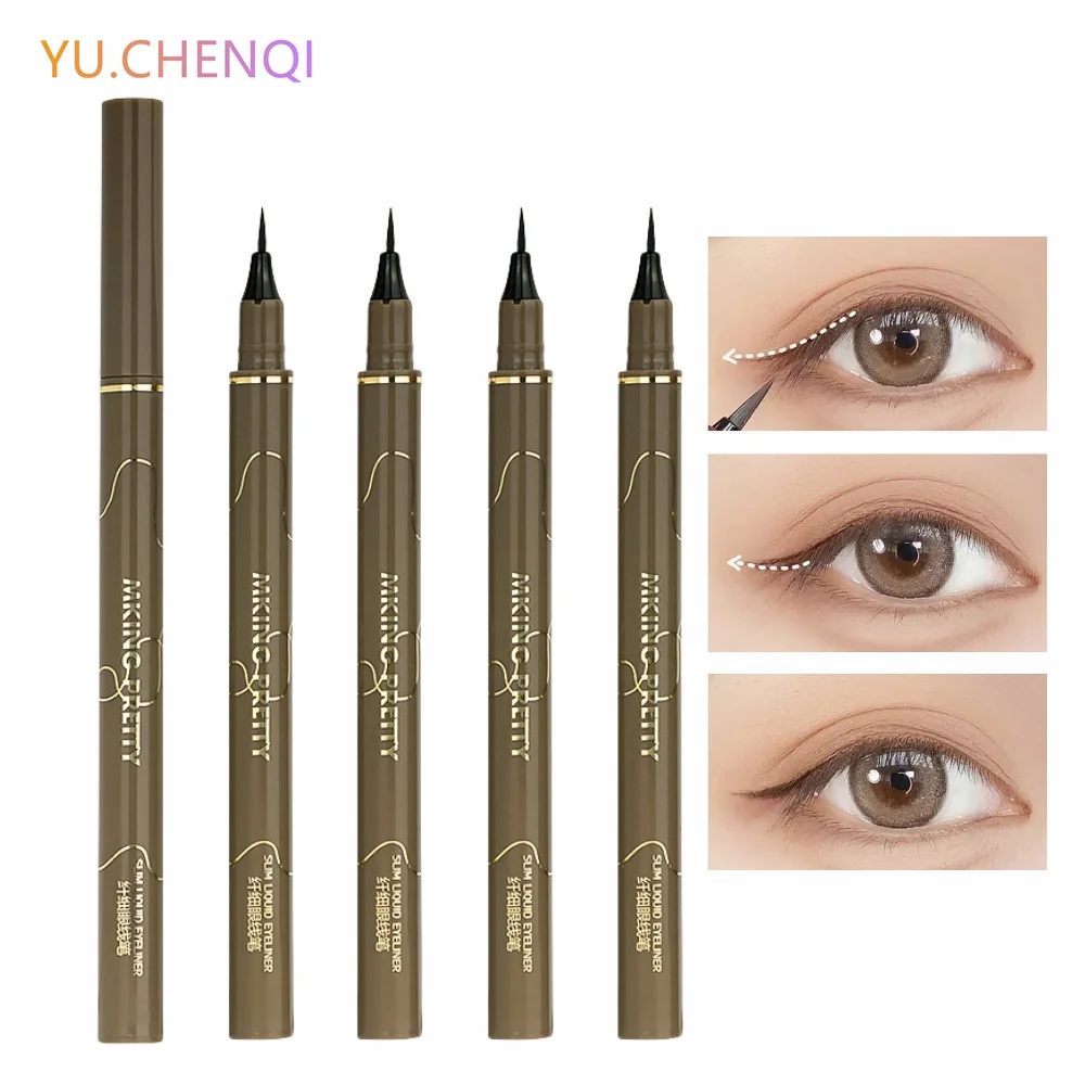 Top Trends: 1Pcs Eyeliner Liquid Pen Pencil Super Fine Cotton Head Fast Drying Long Lasting Waterproof Eye Makeup Beauty Cosmetics Tool Shoppable Styles