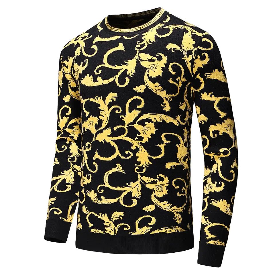 Top Trends: Fall / winter New Long Sleeve Cashmere Sweater Men's Round Neck Pullover Digital Printed Sweater High-end Warm Jacket Shoppable Styles