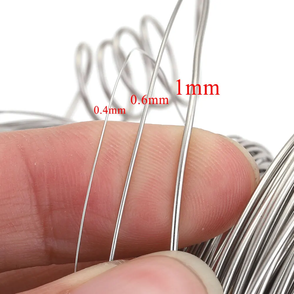 Top Trends: 10m / roll 0.3-1mm Stainless Steel Wire For Jewelry Making Beads Wire Jewelry Cord String Steel Single Wire Finding Accessoires Shoppable Styles