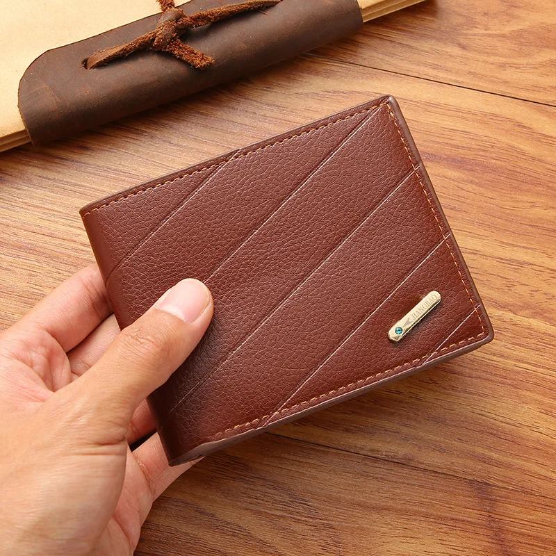 Top Trends: Soft PU Wallet Foldable Men Vintage Bags Slim Short Inserts Male Simple Purses Casual Business Money Coin Credit Cards Holders Shoppable Styles