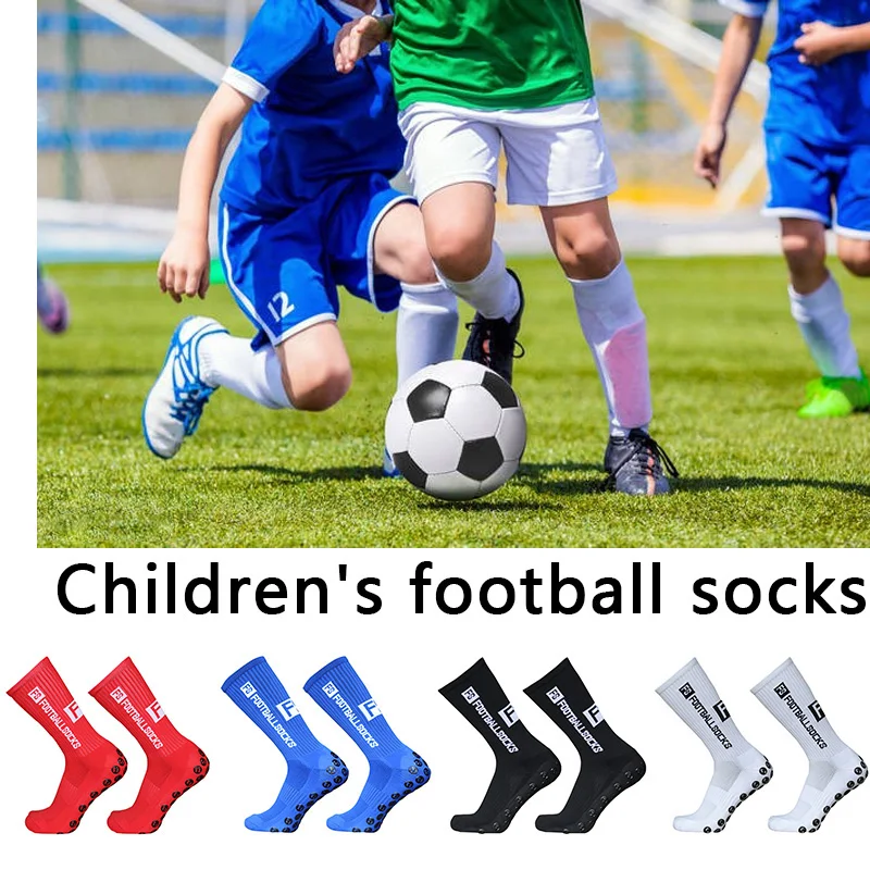 Top Trends: New Children And Youth Sports Breathable Soccer Socks Square Silicone Non-slip Grip Football Socks Shoppable Styles