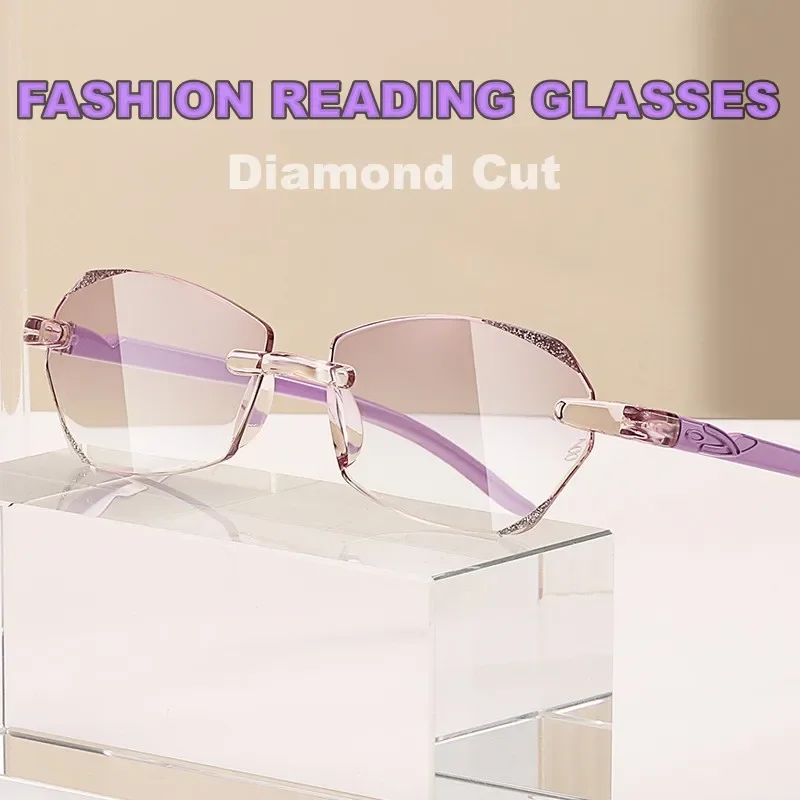 Top Trends: 2023 Trendy Diamond Presbyopia Reading Glasses Hyperopia Eyewear Ultralight Far Sight Eyeglasses Diopter Prescription Glasses Shoppable Styles