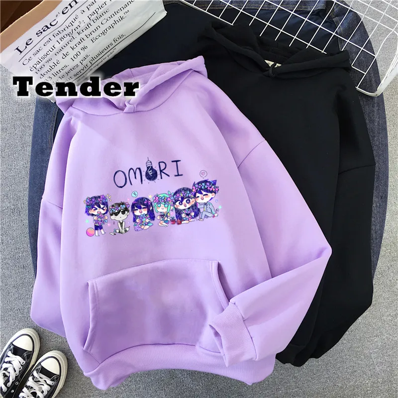 Top Trends: Games Omori Hoodies Women Kawaii Winter Warm Streetwear Funny Cartoon Hip Hop Harajuku Fashion Unisex Sweatshirts Female 2022 Shoppable Styles