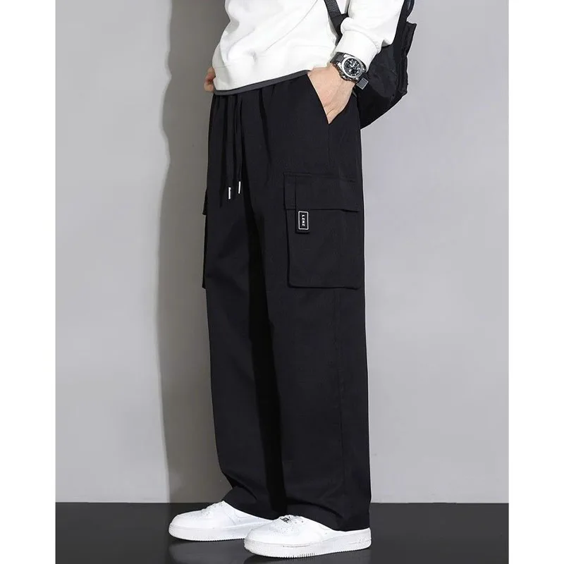 Top Trends: New Spring Fashion Brand Korean Youth Japanese Work Pants Loose And Handsome Straight Leg Men&#039;s Versatile Casual Sports Pants Shoppable Styles