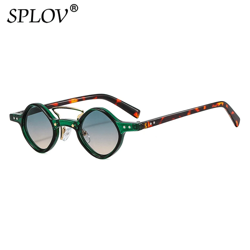 Top Trends: New Hippie Small Round Square Sunglasses Men Women Retro Steam Punk Glasses Double Beam Gradient Vintage Driving Shades UV400 Shoppable Styles