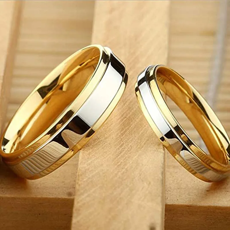 Top Trends: Luxury Design Stainless Steel Couple Rings Simple Engagement Wedding Rings Exquisite Promise Ring Romantic Valentine&#039;s Day Gifts Shoppable Styles