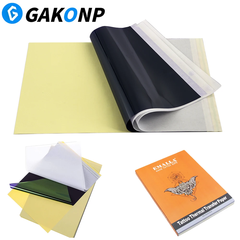 Top Trends: 5 / 10 / 50 / 100pcs Tattoo Transfer Paper Thermal Printer Papers 4 LayersTattoo Transfer Copy Papers For Tattoo Supply Shoppable Styles