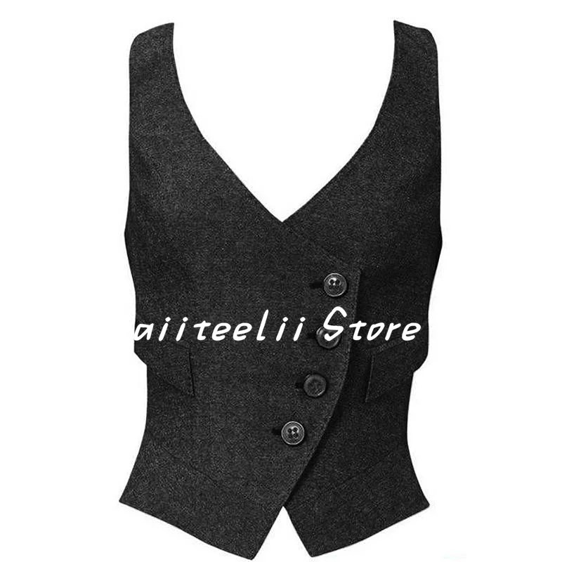 Top Trends: Women&#039;s Vest V-Neck 4 Button Herringbone Wool Retro Slim Fit Jacket Women Sleeveless Waistcoat Summer куртка женская Shoppable Styles