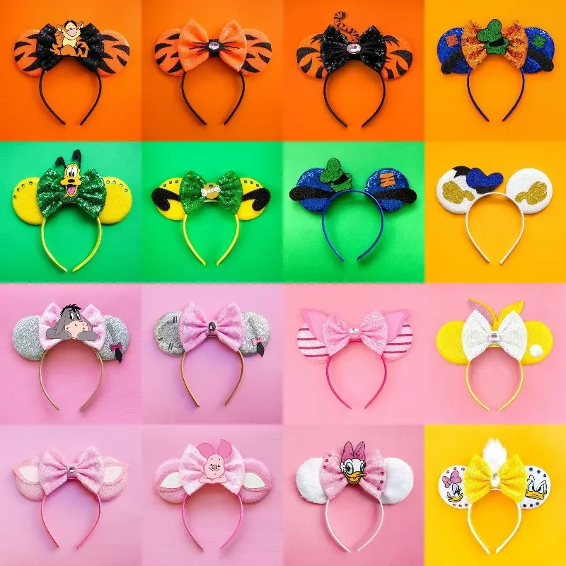 Top Trends: Disney Pluto Ears Headbands For Women Carnival Cosplay Goofy Hat Hairband Girls Sequins Bow Bone Hair Accessories Adult Kid Gift Shoppable Styles - Image 2