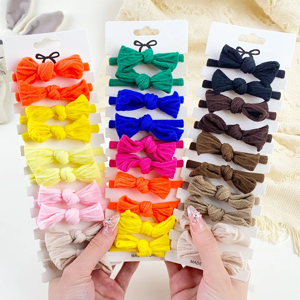 Top Trends: 10Pcs Baby Girls Soft Bow Hair Ring Rope Elastic Hair Rubber Bands Hair Accessories For Kids Hair Tie Ponytail Holder Headdress Shoppable Styles