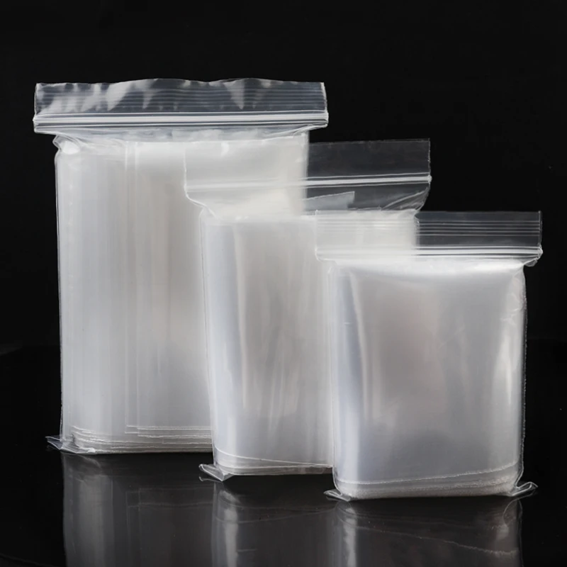 Top Trends: 20-100pcs / Lot Self Sealing Zip Zipper Lock Clear Ziplock Bags For Jewelry Packaging Reclosable Transparent Plastic Storage Bags Shoppable Styles