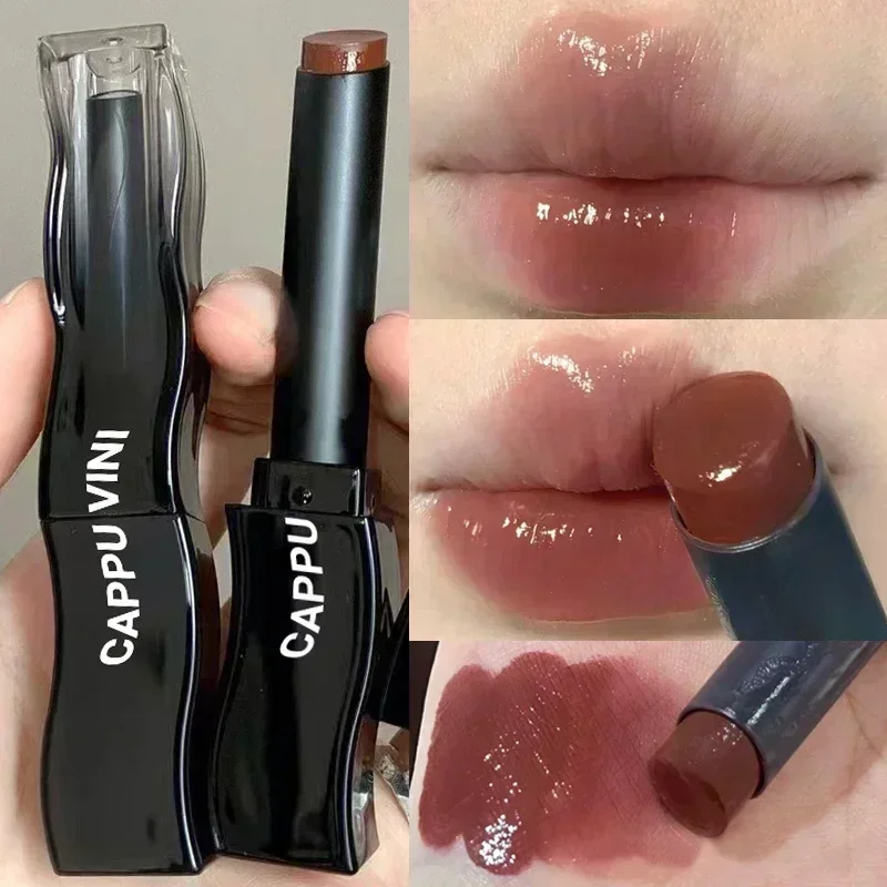 Top Trends: Water Mirror Lipstick Lasting Non-stick Cup Moisturizing Crystal Black Tube Lip Tint Brown Solid Lipgloss Lips Makeup Cosmetics Shoppable Styles