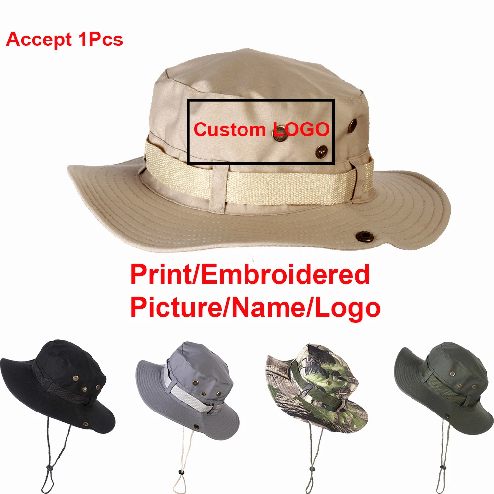 Top Trends: Custom LOGO Print / Embroidered Fisherman's Bucket Hat Unisex Fashion Men Women Warm Windproof Bucket Outdoor Cycling Gorras Shoppable Styles