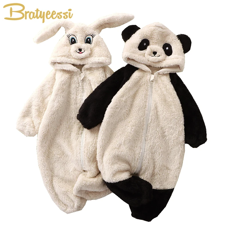 Top Trends: Fall Winter Baby Romper Hooded Fleece Newborn Jumpsuits Kids Loungewear Cute Cartoon Infant Costume Toddler Onesie Baby Outfit Shoppable Styles