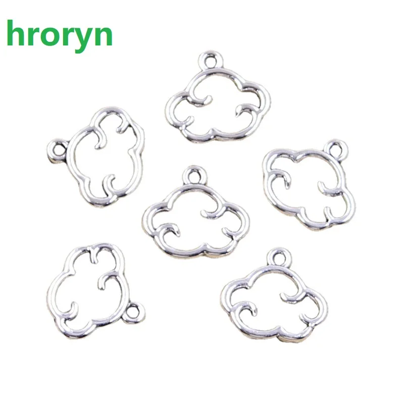 Top Trends: Hroryn 30pcs Charms Floating Clouds 13x15mm Antique Silver Color Pendants Making DIY Handmade Tibetan Finding Jewelry Shoppable Styles