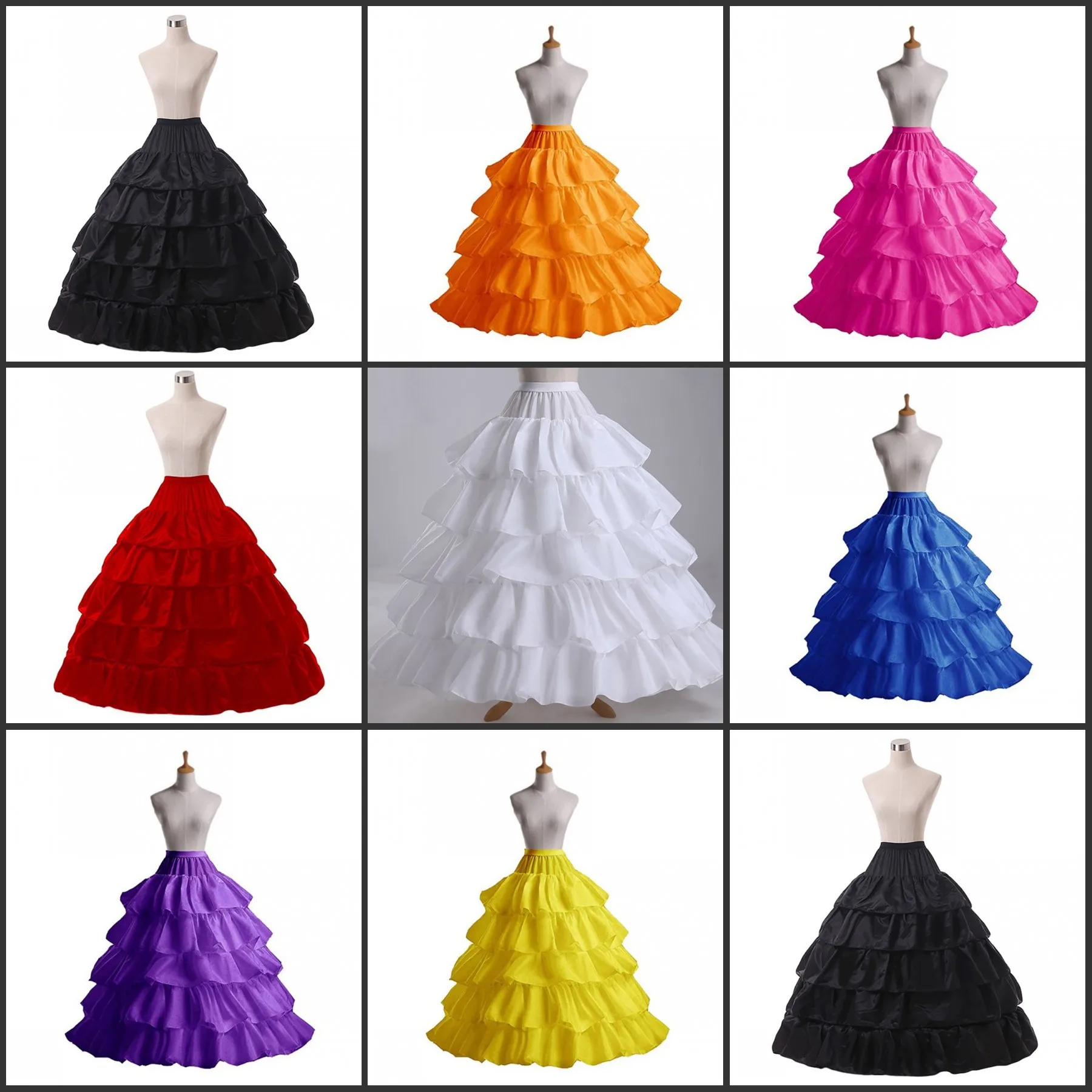 Top Trends: Four Steel Rings Five Ruffles Crinoline Large Hem Diameter Fishbone Skirt Wedding Dress Super Fluffy Slip Dress Shoppable Styles