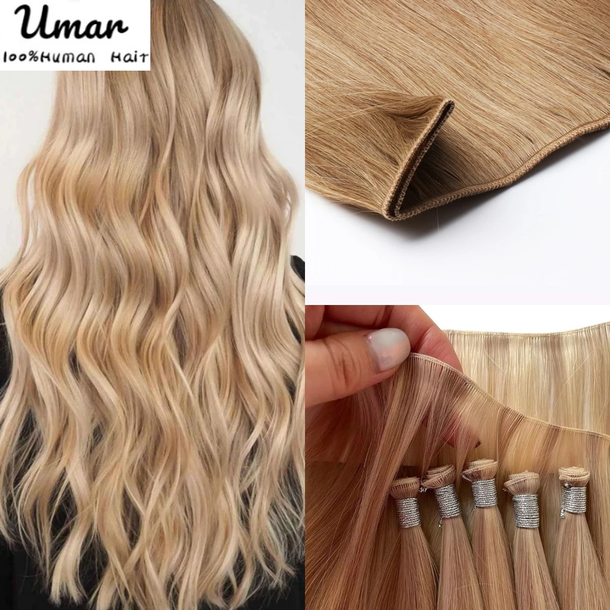 Top Trends: Genius Weft 100% Natural Human Hair Weft Straight Invisible Hair Extensions For Women 100G Double Drawn Hairpiece Hair Bundles Shoppable Styles