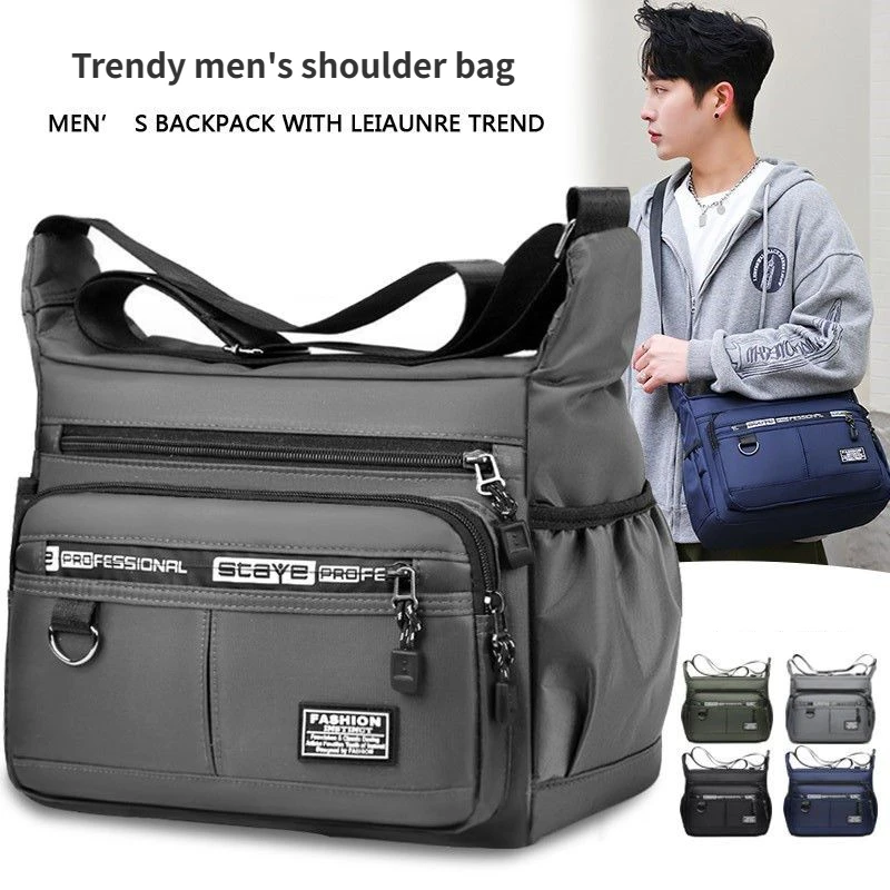 Top Trends: Large Capacity Men's Shoulder Bag Oxford Waterproof Sports Crossbody Bag With Multiple Pockets Business Men's Crossbody Bag Shoppable Styles