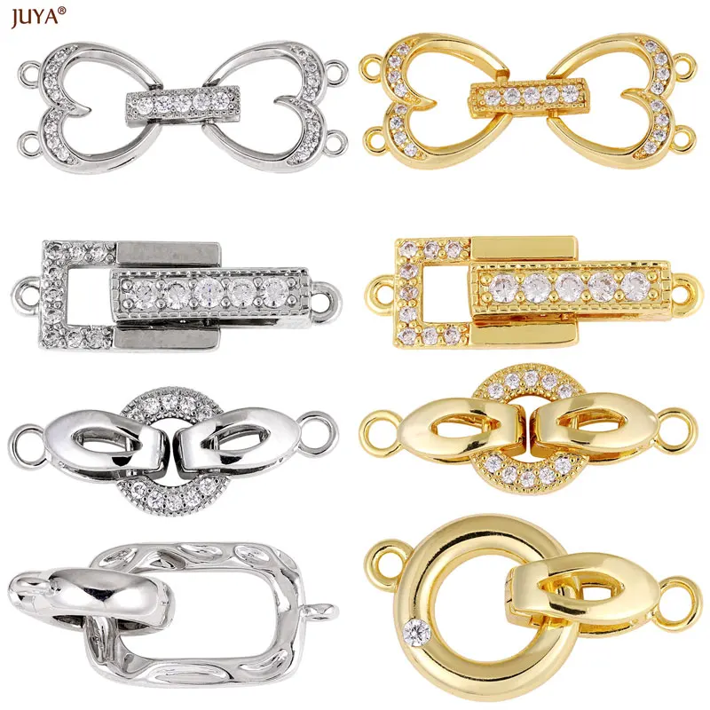 Top Trends: JUYA Gold Silver Plated CZ Connector Components For DIY Bracelets Needlework Jewelry Making Findings Accessories Shoppable Styles