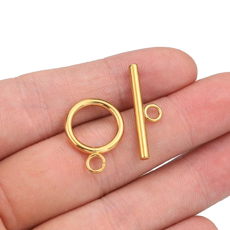 Top Trends: 5 Sets Stainless Steel OT Clasps Gold Connectors For DIY Bracelet Necklace Jewelry Findings Making Supplies Accessories Shoppable Styles - Image 2