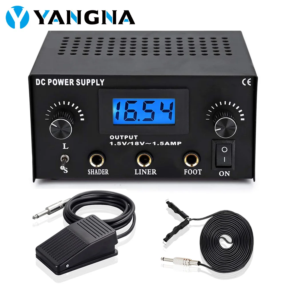 Top Trends: YANGNA Professional Tattoo Power Supply Kit Dual Outpute LED Digital Display Tattoo Power For Rotary &amp; Coil Tattoo Machine Shoppable Styles