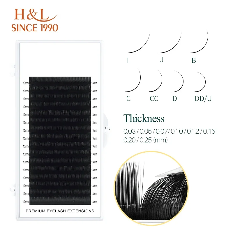 Top Trends: H&L SINCE 1990 16 Row Faux Lash Synthetic Mink Individual Eyelash Extension Dark Black Matte Soft Natural Eyelash Extension Shoppable Styles