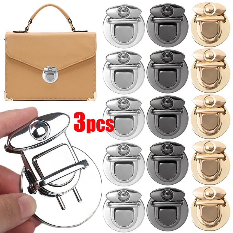 Top Trends: 3Pcs Metal Locks Bag Clasp Catch Buckles For Handbags Purse Totes Closures Snap Clasps DIY Craft Hardware Case Bag Accessories Shoppable Styles