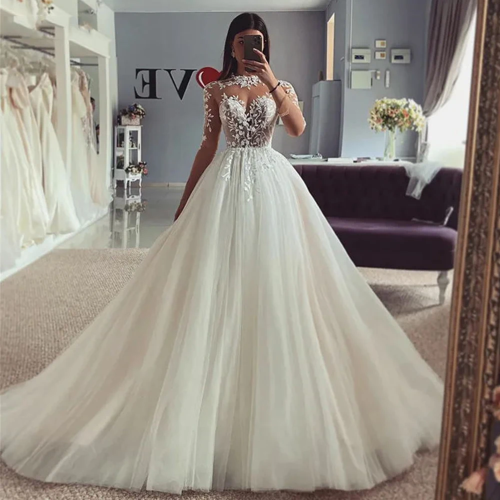 Top Trends: Beautiful A Line Wedding Dresses Gorgeous Lace Appliques Slimming Beautiful Fluffy Princess Style Mopping Beach Bridal Gown 2024 Shoppable Styles - Image 3