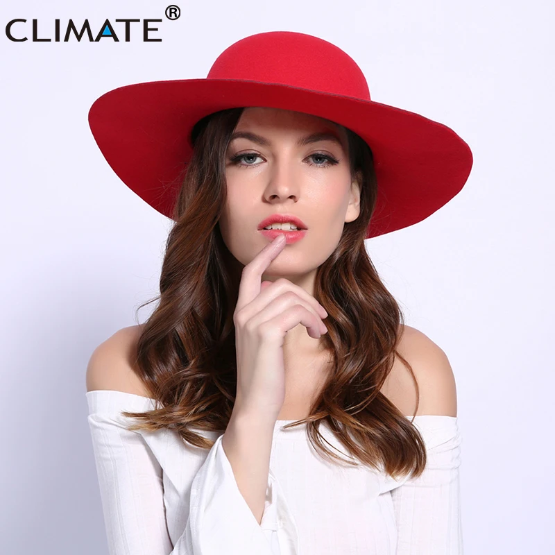 Top Trends: CLIMATE Women&#039;s Fedora Fedoras Hat For Woman New Girls Fashion Dome Cap Bowknot Mom Hats Ladies Falbala Polyester Woolen Cap Hat Shoppable Styles