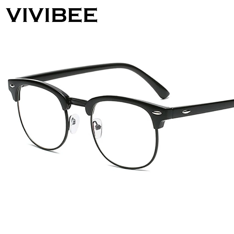 Top Trends: 2024 Classic Transparent Frame Semi Rimless Blue Light Blockin Glasses Men Square Anti Blue Ray Eyeglasses Computer Women Gaming Shoppable Styles