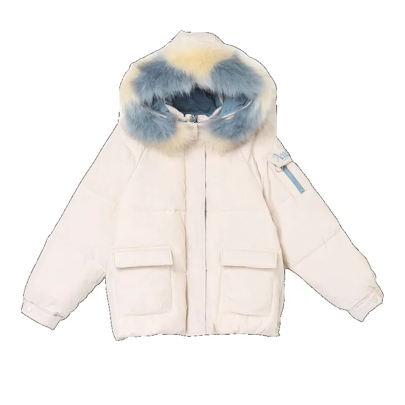 Top Trends: 2023 New Women Down Cotton Coat Winter Jacket Female Loose Hooded Parkas Artificial Fur Collar Outwear Warm Thick Overcoat Shoppable Styles