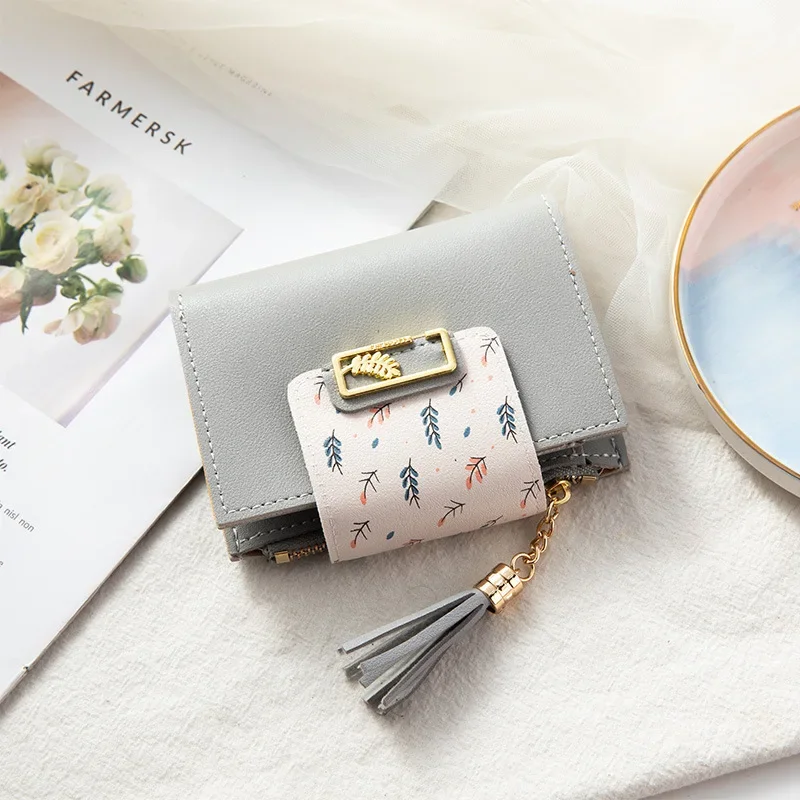 Top Trends: Fashion Ultra-thin Wallet Tassel Short Wallet For Woman Mini Coin Purse Ladies Clutch Small Wallet Female Pu Leather Card Holder Shoppable Styles