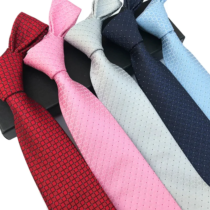 Top Trends: New Grid Dot Light Color Neck Tie Men Ties Formal Business Casual Party Necktie Corbatas Wedding Accessories Shoppable Styles - Image 2