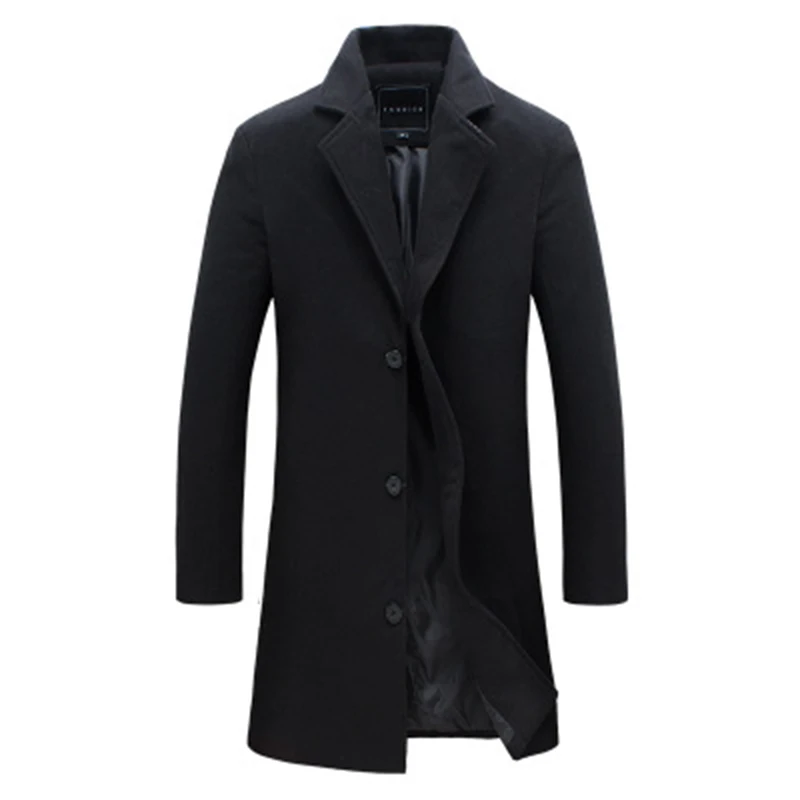 Top Trends: Men Fashion Jackets Men Slim Fits Coats Business Mens Long Winter Windproof Outwears Plus Size 5XL Black Hot Sale High Quality Shoppable Styles