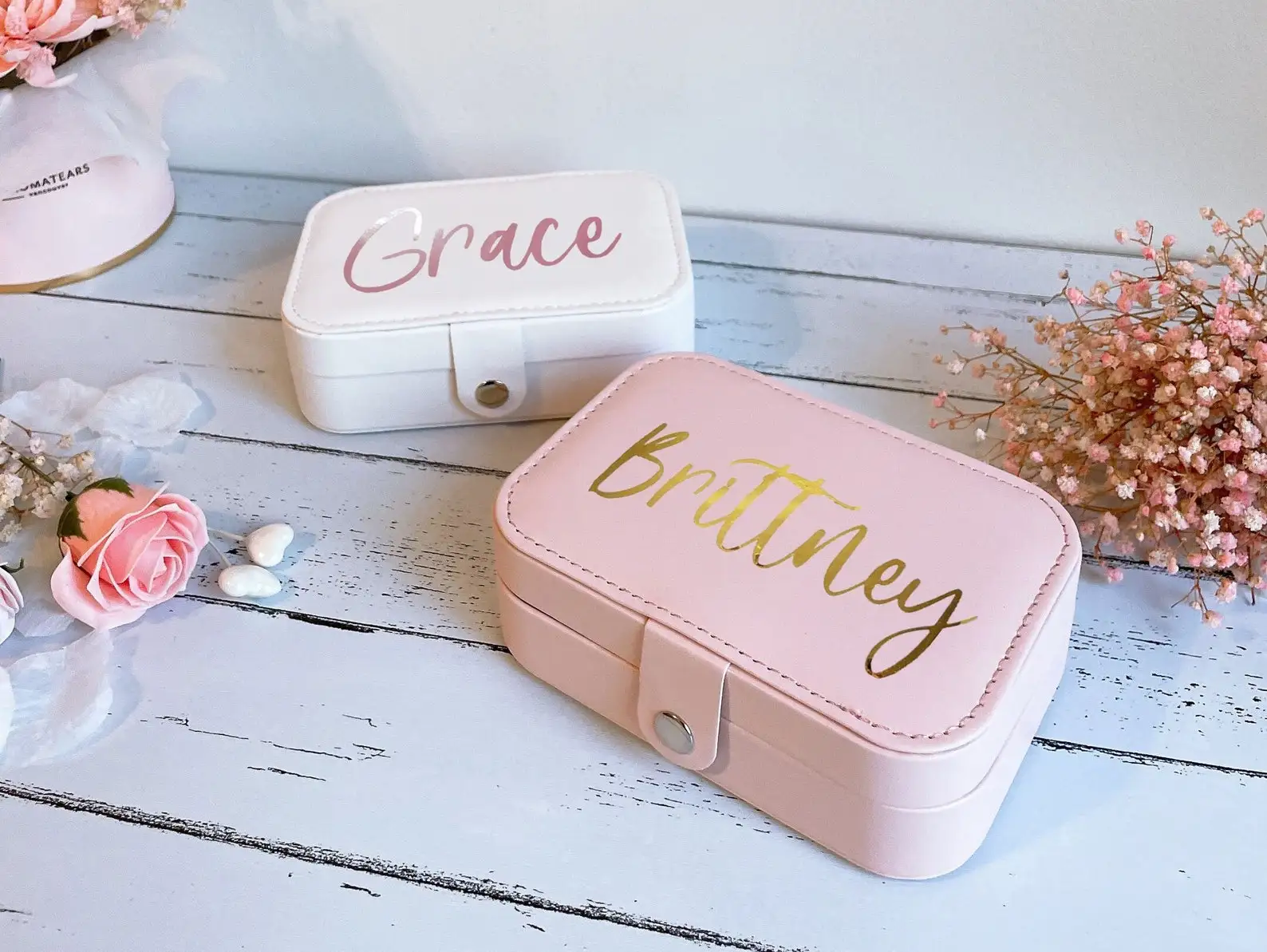 Top Trends: Custom Monogram Travel Jewelry Box, Bridesmaid Proposal Gift, Wedding Gift For The Bride, Bridal Shower Gift, Mother&#039;s Day Gift Shoppable Styles