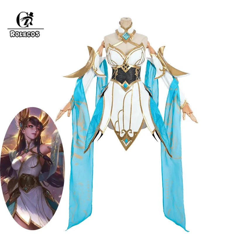 Top Trends: ROLECOS LOL Immortal Journey Irelia Cosplay Costume Game Divine Sword Irelia Halloween Outfit Women Dress With Headwear New Skin Shoppable Styles