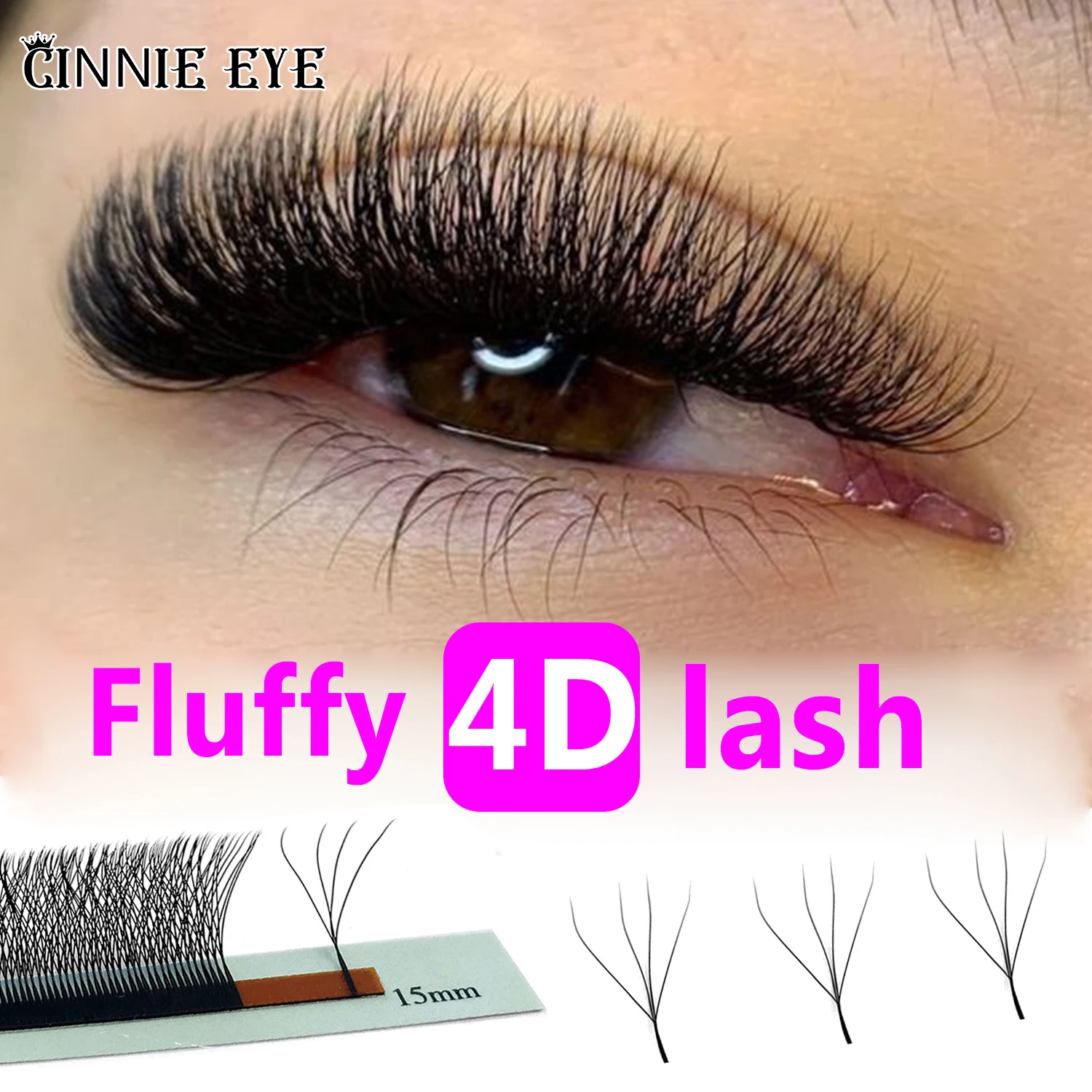 Top Trends: New Cilios 4D W Lash Extensions Mixed 5D Wispy False Eyelash Curl C / D Natural Individual Lash Cluster Premade Russia Volume Fans Shoppable Styles