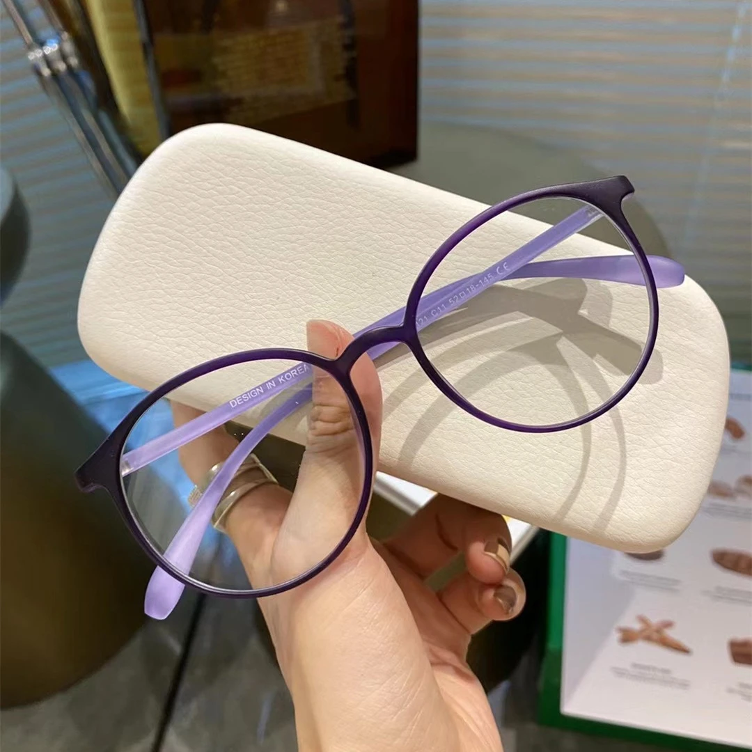 Top Trends: Ultralight Round Reading Glasses For Women Men Anti Blue Light Purple Black Red Presbyopic Glasses Magnifier + 1.0~+ 4.0 Diopter Shoppable Styles