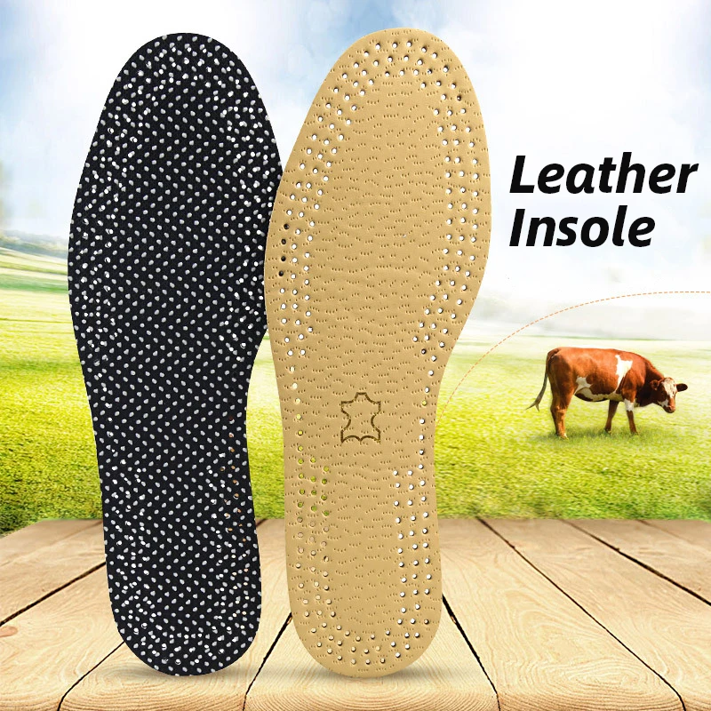 Top Trends: Cowhide Leather Insoles For Shoes Men Women Non-Slip Wear-Resistant Sweat-Absorbent Breathable Flexible Delicate Shoe Pad Insert Shoppable Styles