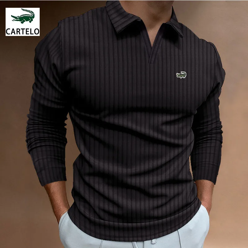 Top Trends: New Autumn Fashion Men&#039;s Polo Shirt Solid Color Long Sleeve Embroidery Brand Polo Shirt Casual Sports Top S-3XL Shoppable Styles