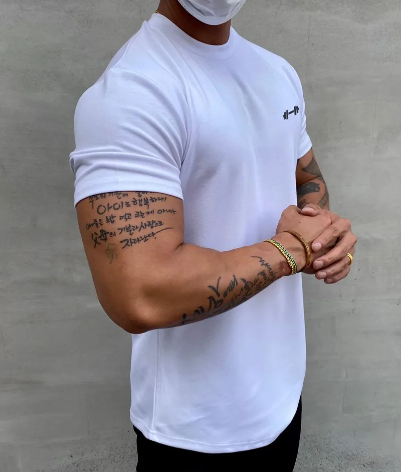 Top Trends: Gym Muscle Fitness T Shirt 2022 New Brand Men Outdoor Hip Hop Streetwear Loose Half Sleeve Male Summer Bodybuilding Tee Tops Shoppable Styles - Image 3