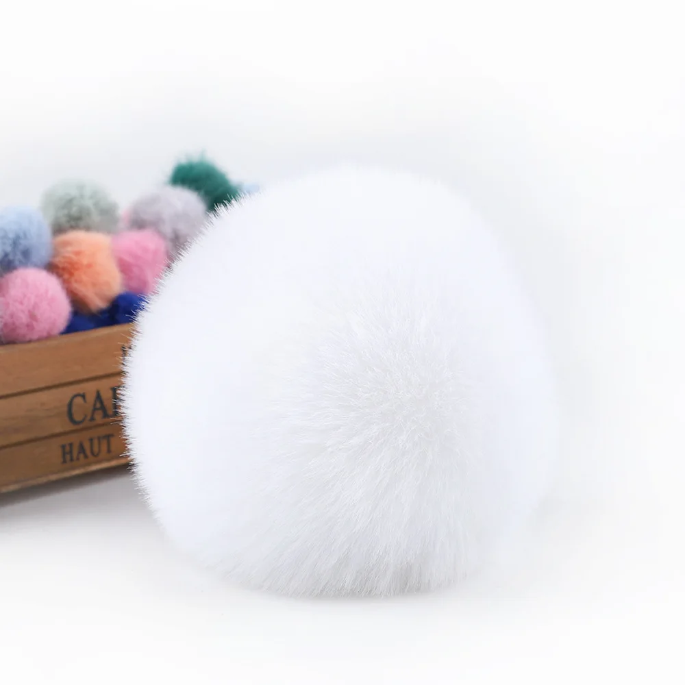 Top Trends: 1 Pieces Faux Fox Fur Pom Pom Balls DIY Hat Beanie Accessories With Elastic Loop For Hats Keychains Scarves Gloves Bags Shoes Shoppable Styles - Image 5