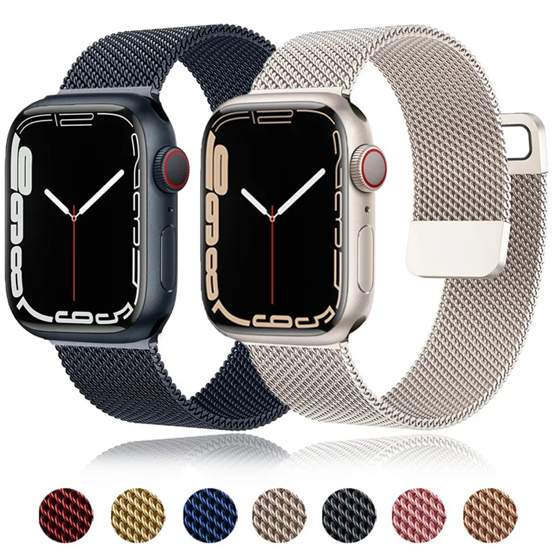 Top Trends: Milanese Loop Strap For Apple Watch Band 44mm 40mm 45mm 41mm 42mm 38mm 49mm Metal Bracelet For IWatch Series 3 5 6 SE 7 8 Ultra Shoppable Styles